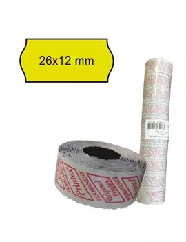 Etichette per Prezzatrice Smart 8/2612 Printex - Permanenti - 26x12 mm - 2612SFP10GI (Giallo Conf. 10)