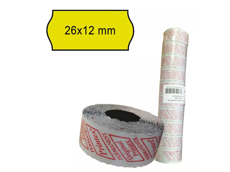 Etichette per Prezzatrice Smart 8/2612 Printex - Permanenti - 26x12 mm - 2612SFP10GI (Giallo Conf. 10)