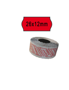 Etichette per Prezzatrice Smart 8/2612 Printex - Permanenti - 26x12 mm - 2612SFP10RS (Rosso Conf. 10)