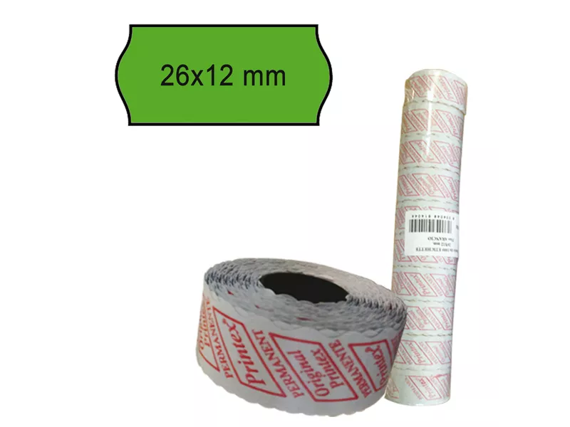 Etichette per Prezzatrice Smart 8/2612 Printex - Permanenti - 26x12 mm - 2612SFP10VE (Verde Conf. 10)