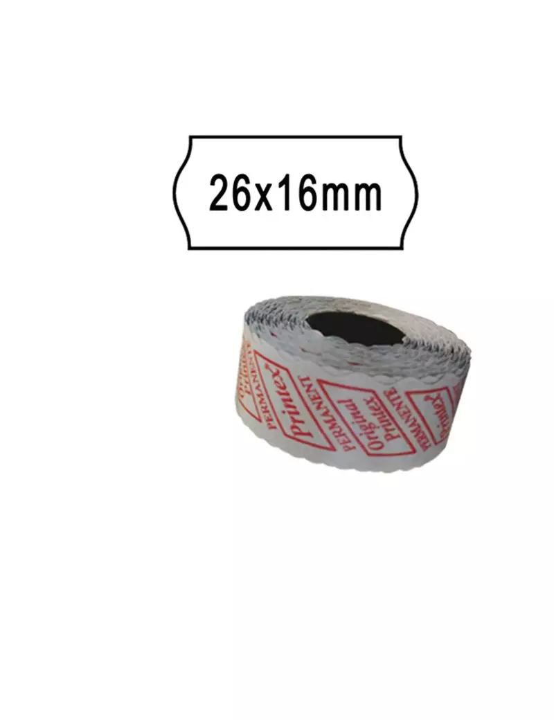 Etichette per Prezzatrice Smart 16/2616 Printex - Permanenti - 26x16 mm - 2616SBP7 (Bianco Conf. 10)