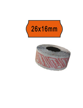 Etichette per Prezzatrice Smart 16/2616 Printex - Permanenti - 26x16 mm - 2616SFP7AR (Arancio Conf. 10)
