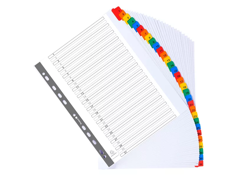Separatore Numerico 1/31 Exacompta - A4 Maxi - 4131E (Bianco)