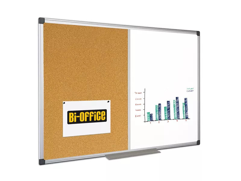 Lavagna Combinata Bi-Office - 90x60 cm - XA0303170 (Bianco e Sughero)