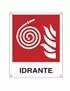 Cartello di Segnalazione - Idrante - 25x31 cm - E20117X (Bianco e Rosso)