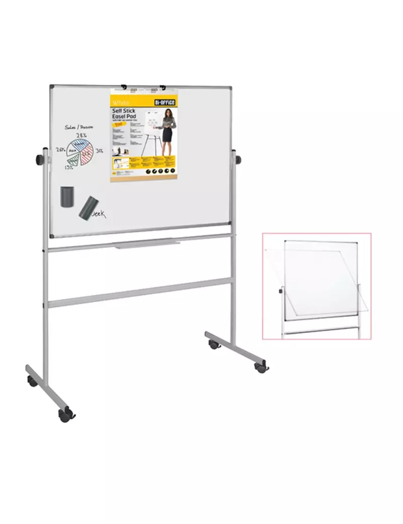 Lavagna Magnetica Girevole Professional Bi-Office - 150x100 cm - QR0603 (Bianco) Lavagna Magnetica Girevole Professional Bi-Office - 150x100 cm - QR0603 (Bianco)