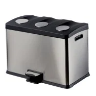 Pattumiera a Pedale Multiflux Medial International - 59,3x38,2x43 cm - 106500 (Argento)