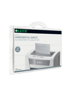 Fogli Lubrificati per Distruggidocumenti IQ Leitz - 80070000 (Azzurro Conf. 12)