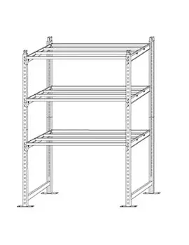 Scaffale Kit Iniziale Paperflow - 100x60x200 cm - K603160 (Grigio)