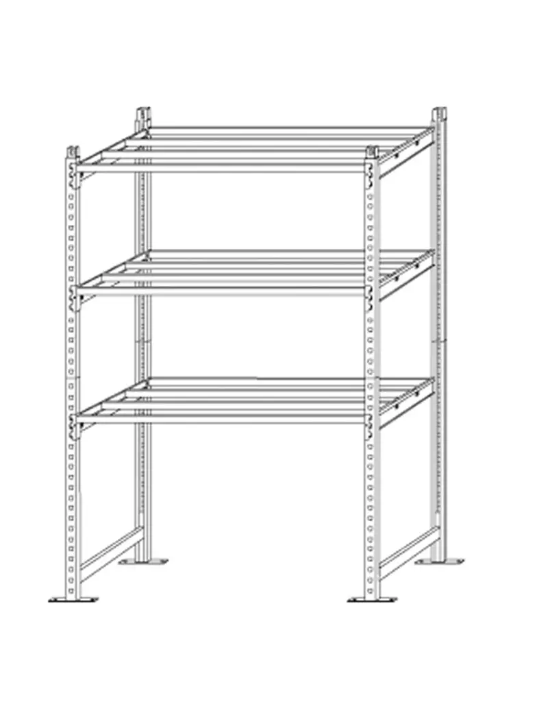 Scaffale Kit Iniziale Paperflow - 100x60x200 cm - K603160 (Grigio)