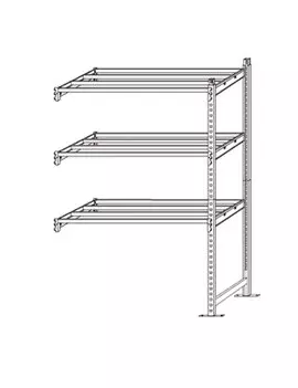 Scaffale Paperflow - Kit Aggiunta - 100x60x200 cm - K603161 (Grigio)