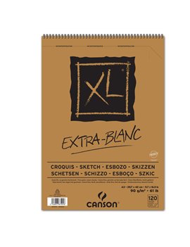 Album XL Extra-Blanc Canson - A3 - 90 g - 120 Fogli - 200787501 (Bianco Conf. 5)