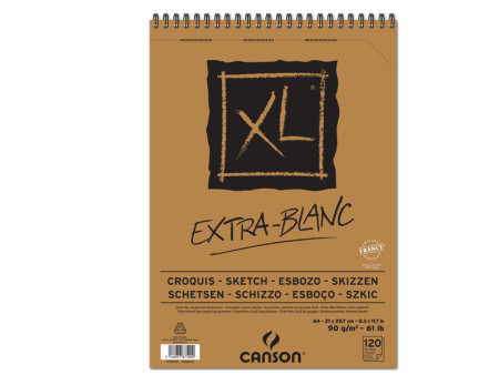 Album XL Extra-Blanc Canson - A4 - 90 g - 120 Fogli - 200787500 (Bianco Conf. 5)