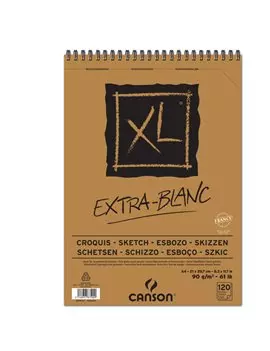 Album XL Extra-Blanc Canson - A4 - 90 g - 120 Fogli - 200787500 (Bianco Conf. 5)