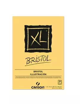 Album XL Bristol Canson - A4 - 180 g - 50 Fogli - C31078A021 (Bianco Conf. 5)