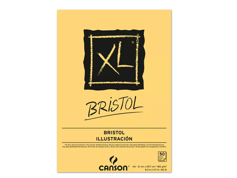Album XL Bristol Canson - A4 - 180 g - 50 Fogli - C31078A021 (Bianco Conf. 5)