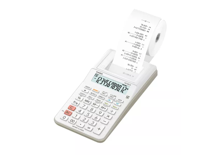 Calcolatrice Scrivente HR-8RCE Casio - R-8RCE-WE-W-EC (Bianco)