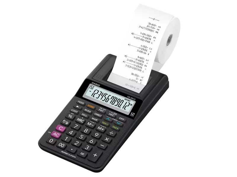 Calcolatrice Scrivente HR-8RCE Casio - HR-8RCE-BK-W-EC (Nero)