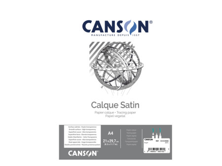 Carta Lucida Satinata Canson - A4 - 90/95 g - C31310X000 (Trasparente Conf. 250)