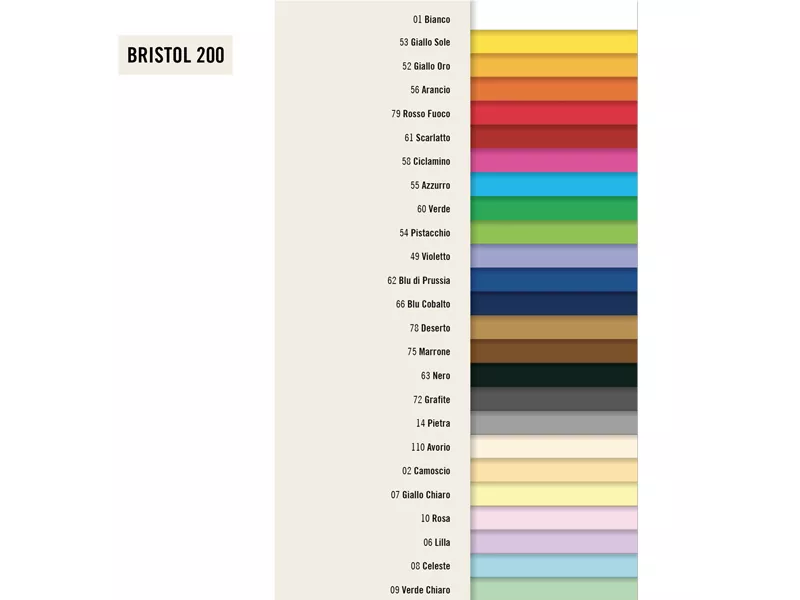 Cartoncino Colorato Bristol 200 Liscio Favini - 70x100 cm - 200 g - A3580A1 (Marrone Conf. 10)