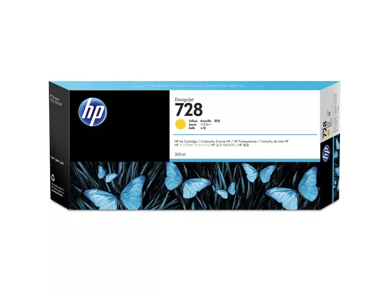Cartuccia Originale HP F9K15A 728 (Giallo 300 ml)