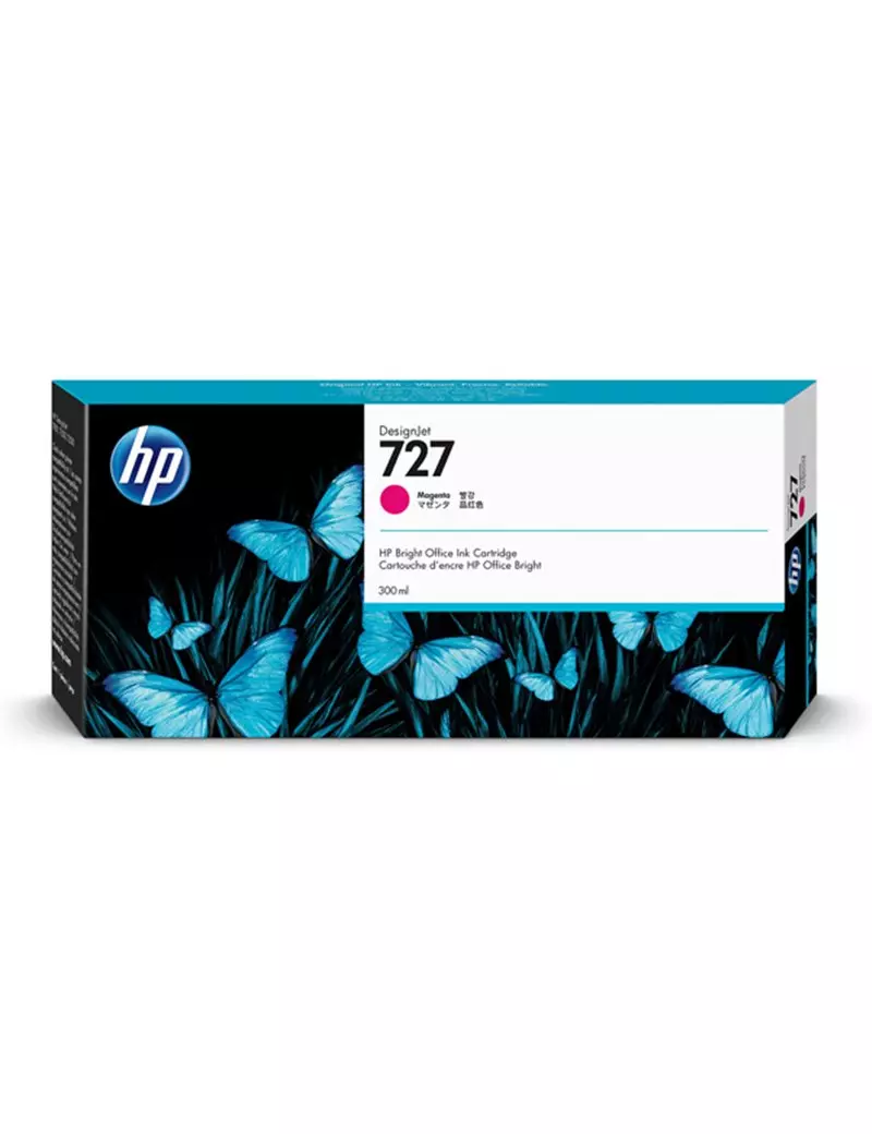 Cartuccia Originale HP F9J77A 727 (Magenta 300 ml)