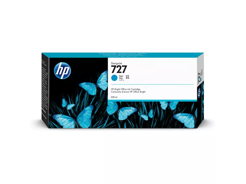 Cartuccia Originale HP F9J76A 727 (Ciano 300 ml)