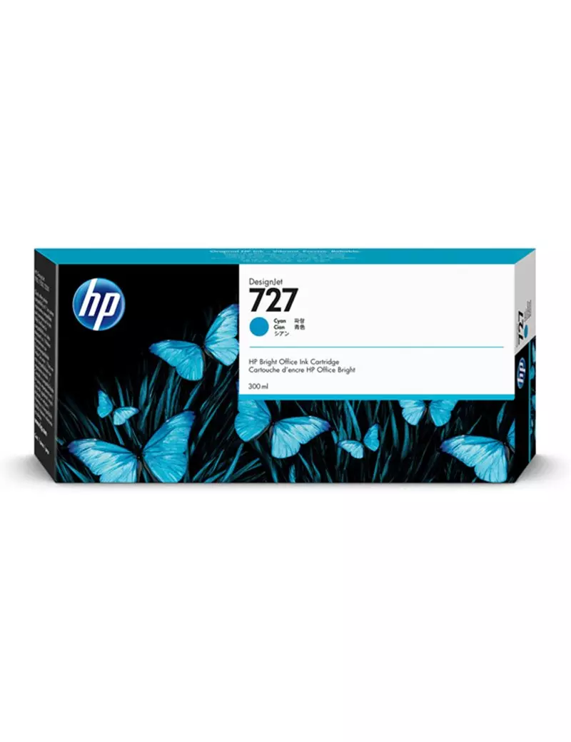 Cartuccia Originale HP F9J76A 727 (Ciano 300 ml) Cartuccia Originale HP F9J76A 727 (Ciano 300 ml)