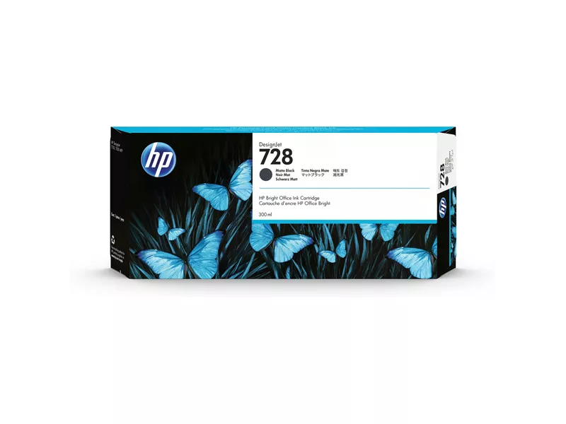 Cartuccia Originale HP F9J68A 728 (Nero Opaco 300 ml) Cartuccia Originale HP F9J68A 728 (Nero Opaco 300 ml)