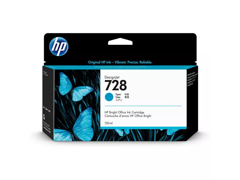Cartuccia Originale HP F9J67A 728 (Ciano 130 ml) Cartuccia Originale HP F9J67A 728 (Ciano 130 ml)
