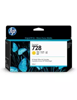 Cartuccia Originale HP F9J65A 728 (Giallo 130 ml)