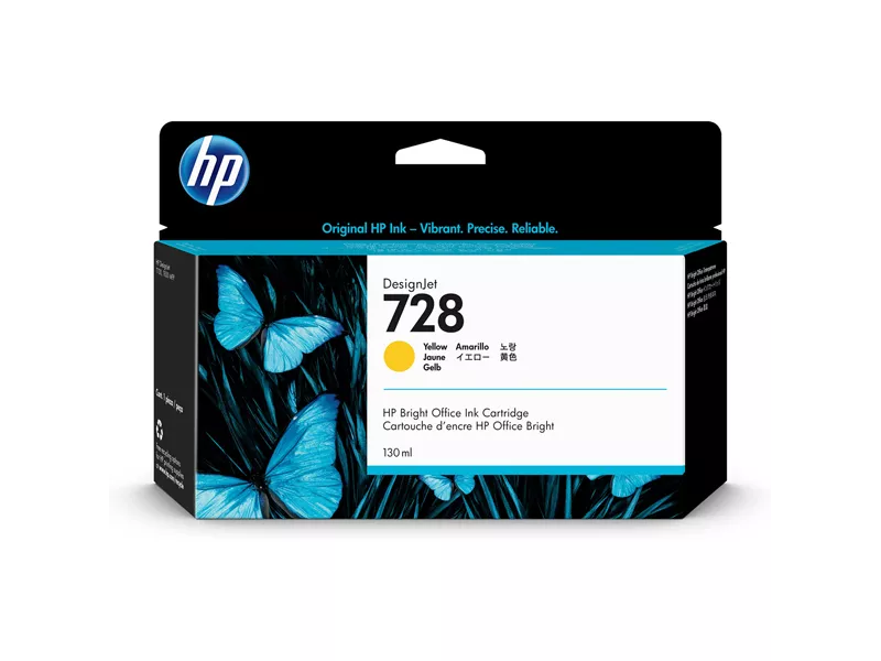 Cartuccia Originale HP F9J65A 728 (Giallo 130 ml)