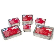 Contenitore in Alluminio con Coperchio Cuki Professional - 20,2x13,7x5 cm - 152705897 (Argento Conf. 50)