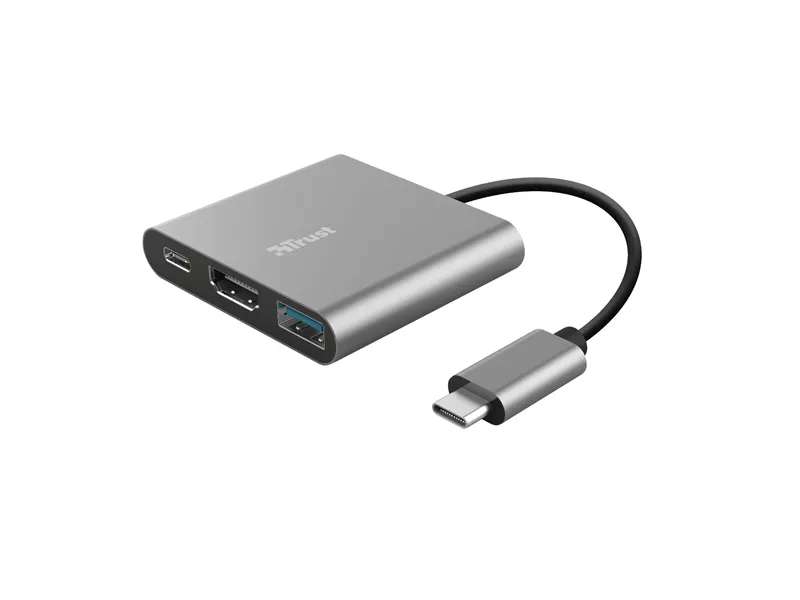 Cavo Adattatore Dalyx Trust - da USB-C a Multiporta 3-in-1 - 23772 (Grigio)
