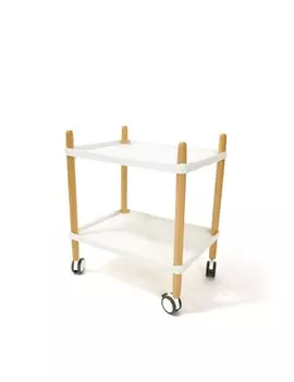 Carrello Multiuso Paperflow - PPL e Faggio - 50x36x55 cm - K700540 (Bianco e Faggio)