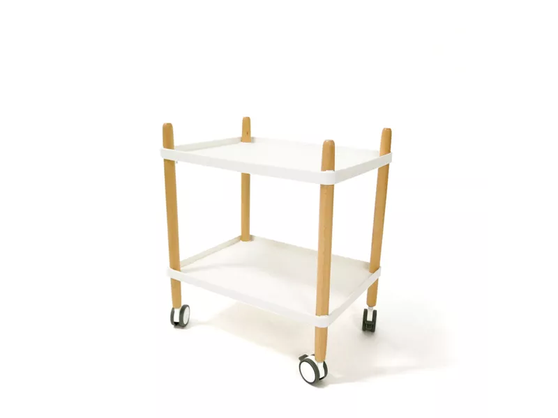 Carrello Multiuso Paperflow - PPL e Faggio - 50x36x55 cm - K700540 (Bianco e Faggio)