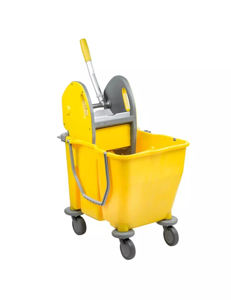 Carrello di Pulizia a Doppia Vasca PressDuo Medial International - 60x36x82 cm - 30 Litri - 705002 (Giallo)