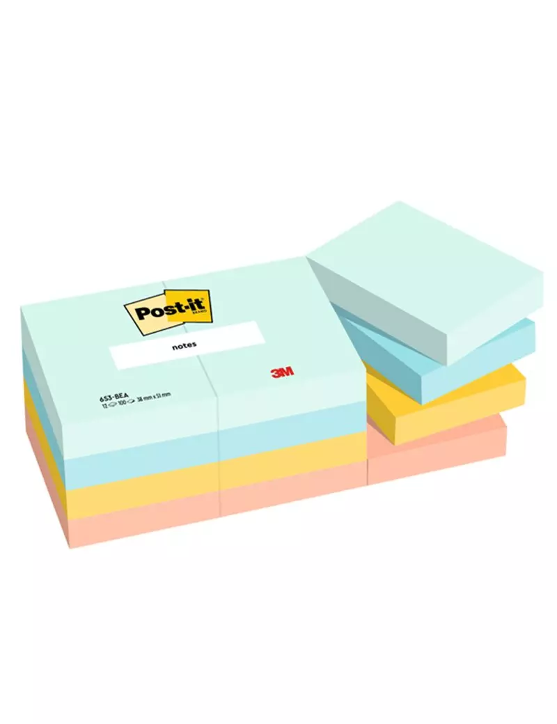 Post-it Notes Super Sticky 653-BEA 3M - 38x51 mm - 7100290157 (Beachside Conf. 12) Post-it Notes Super Sticky 653-BEA 3M - 38x51 mm - 7100290157 (Beachside Conf. 12)