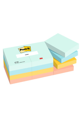Post-it Notes Super Sticky 653-BEA 3M - 38x51 mm - 7100290157 (Beachside Conf. 12)