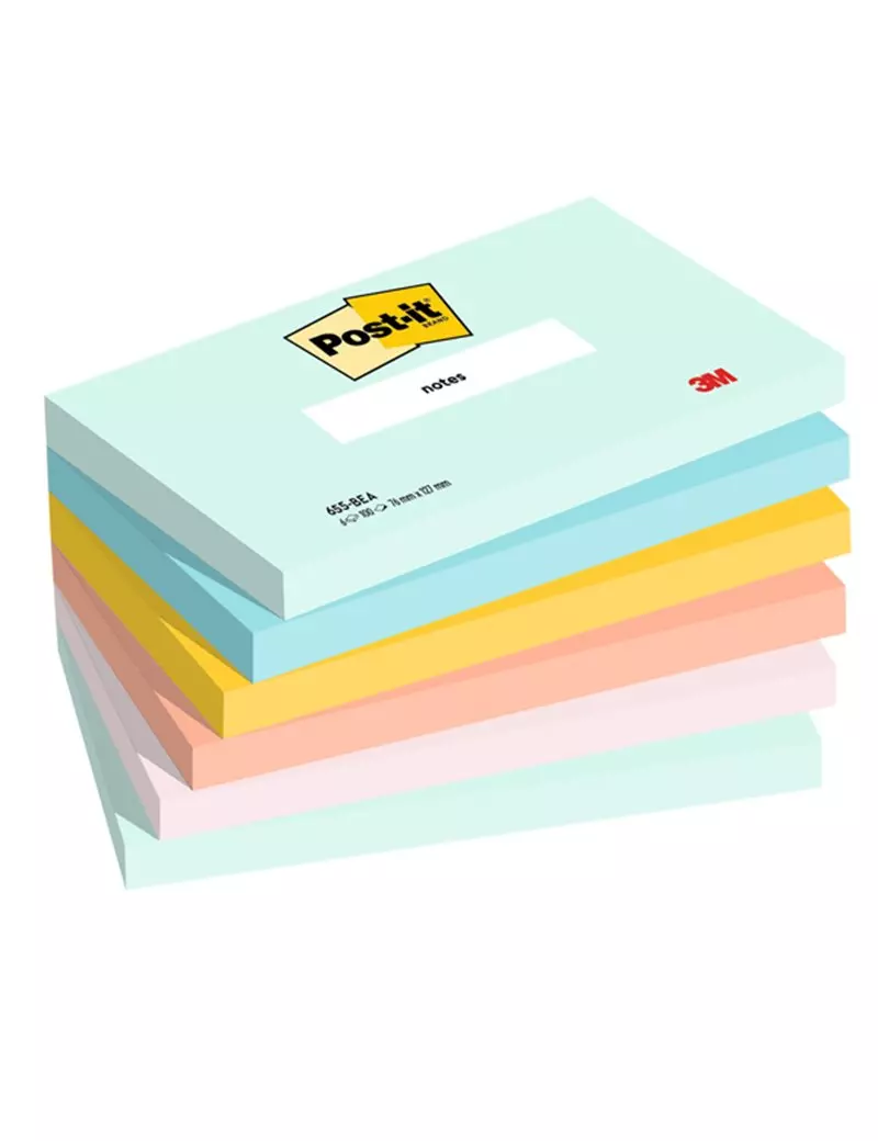 Post-it Notes Super Sticky 655-BEA 3M - 76x127 mm - 7100259082 (Beachside Conf. 6)
