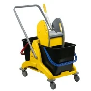 Carrello di Pulizia a Doppia Vasca PressClean Medial International - 81x43,5x88 cm - 50 Litri - 705001 (Giallo)