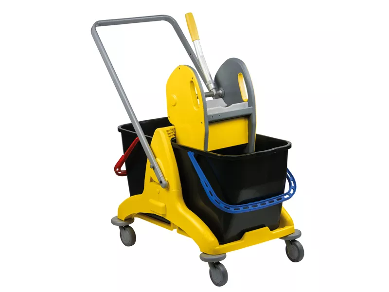 Carrello di Pulizia a Doppia Vasca PressClean Medial International - 81x43,5x88 cm - 50 Litri - 705001 (Giallo)