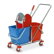 Carrello di Pulizia a Doppia Vasca Tucson In Factory - 63x35x90 cm - 0470B (Multicolore)