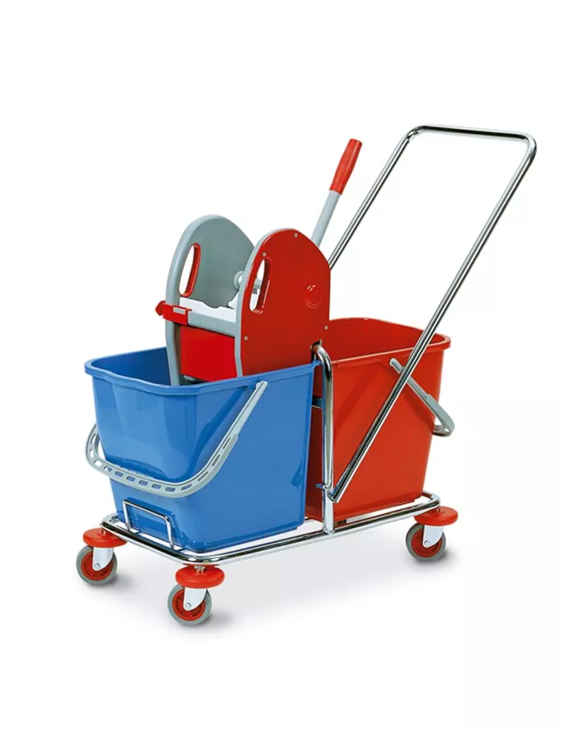 Carrello di Pulizia a Doppia Vasca Tucson In Factory - 63x35x90 cm - 0470B (Multicolore) Carrello di Pulizia a Doppia Vasca Tucson In Factory - 63x35x90 cm - 0470B (Multicolore)