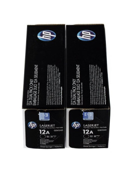 Multipack Toner Originali HP Q2612AD 12A (Nero 2000 pagine)