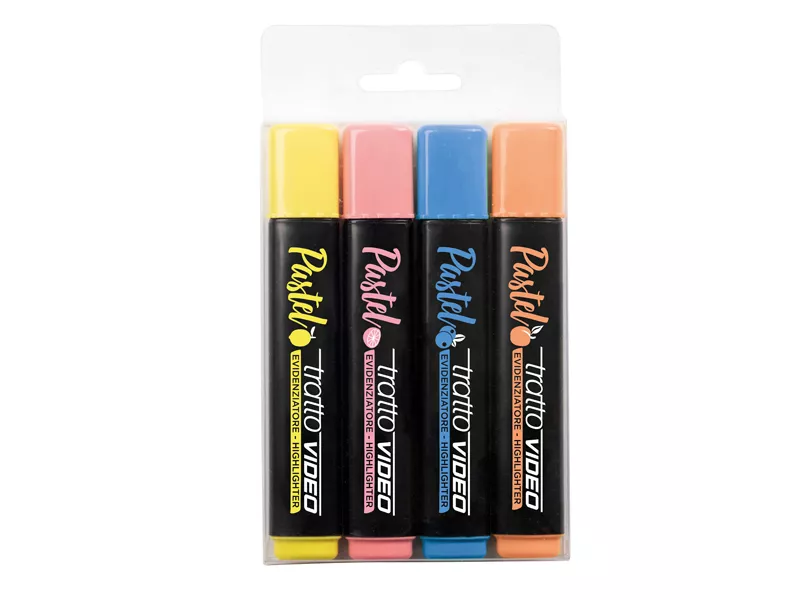 Evidenziatore Tratto Video Pastel Fila - 1-5 mm - 835800 (Assortiti Conf. 4)