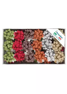 Stelle Glitterate per Pacchi Regalo 68245 Brizzolari - 10 mm x 5 cm - 02307200 (Assortiti Glitterati Conf. 50)