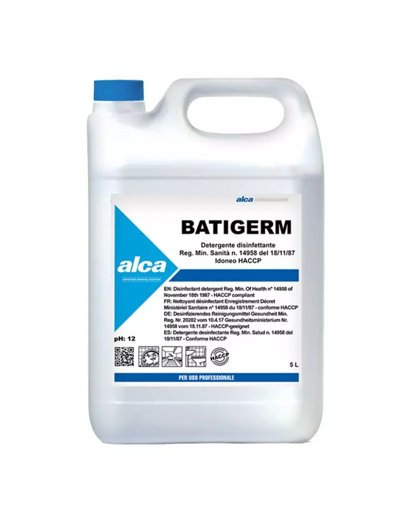 Detergente Disinfettante Batigerm Alca - ALC522 - 5 Litri Detergente Disinfettante Batigerm Alca - ALC522 - 5 Litri