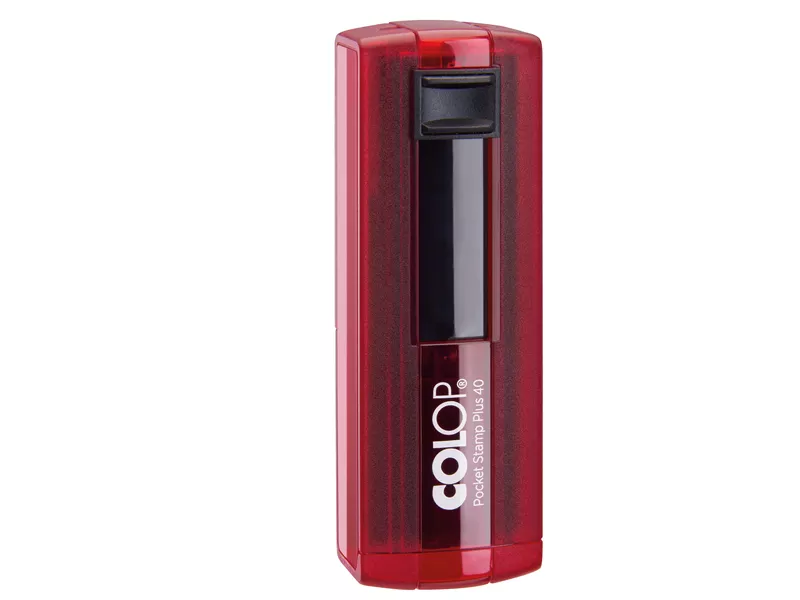 Timbro Tascabile Autoinchiostrante Pocket Stamp Plus 40 Colop - 23x59 mm - PSP40R (Rosso Rubino)