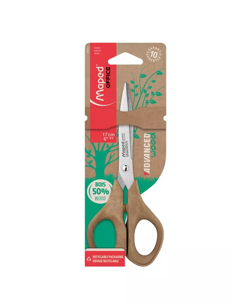 Forbici Advanced Wood Maped - 17 cm - 496111 (Legno) Forbici Advanced Wood Maped - 17 cm - 496111 (Legno)